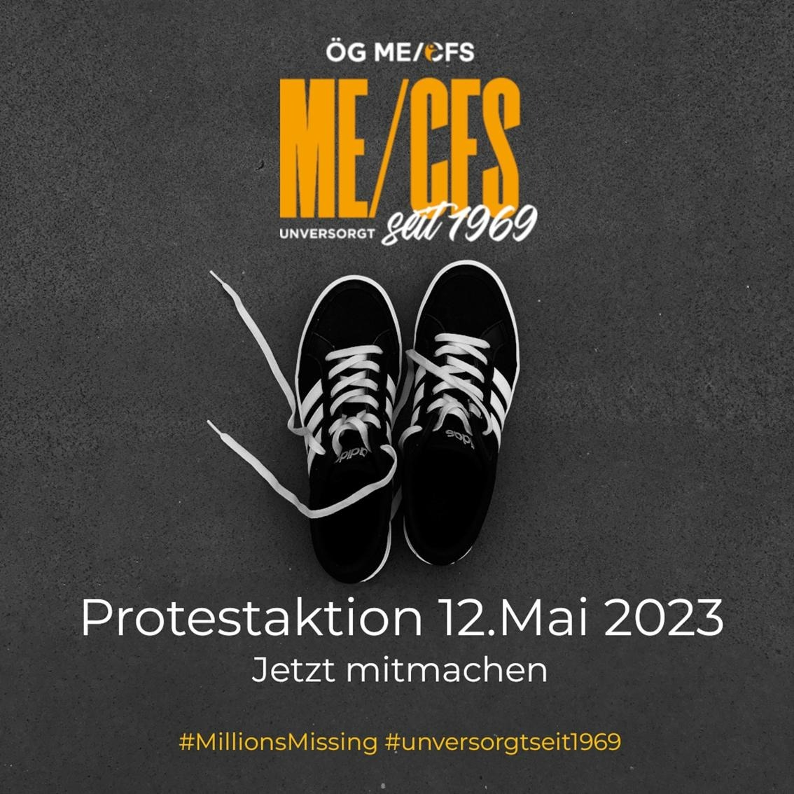 ME/CFS #UnterversorgtSeit1969 Protestaktion 12. Mai 2023 Jetzt mitmachen #MillionsMissing